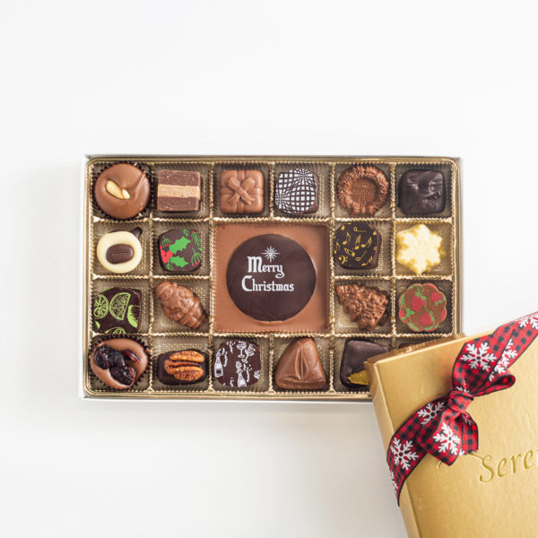Christmas box of assorted chocolate